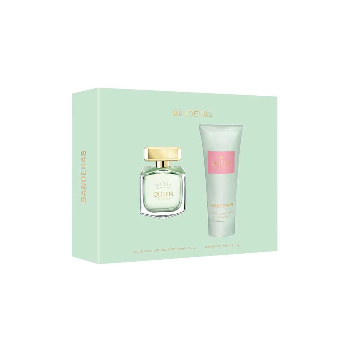 Set Perfume Antonio Banderas Mujer Queen of Seduction Eau de Toilette 50 ml + Loci&oacute;n Corporal Hidratante 75 ml