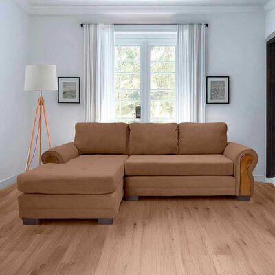 Sofá Seccional Living Factory Oregon 4 Cuerpos Chocolate