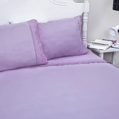 Imagen 2 del producto Juego de Sábanas Doral 2 Plazas Santorini Lila