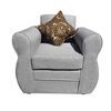 Juego de Living Almore Francia Sofá 3 Cuerpos + Dos Sillones 1 Cuerpo Gris