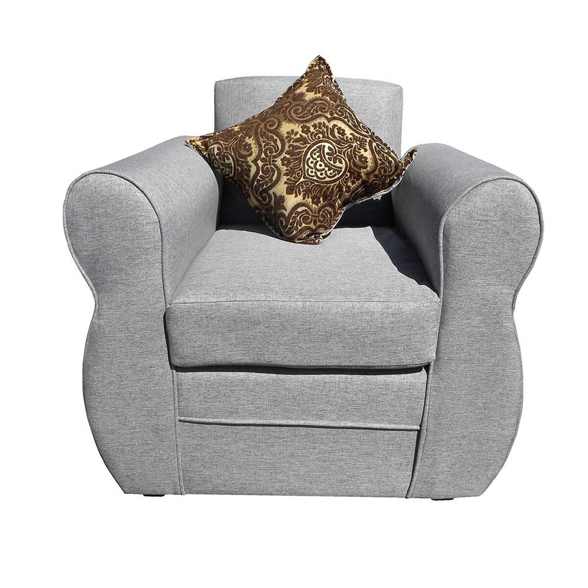 Juego de Living Almore Francia Sofá 3 Cuerpos + Dos Sillones 1 Cuerpo Gris