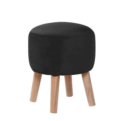 Pouf Latam Home Nantes Tela Velvet Negro