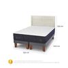 Cama Europea CIC Base Dividida 2 Plazas Grand Premium + Respaldo Milan Alpino