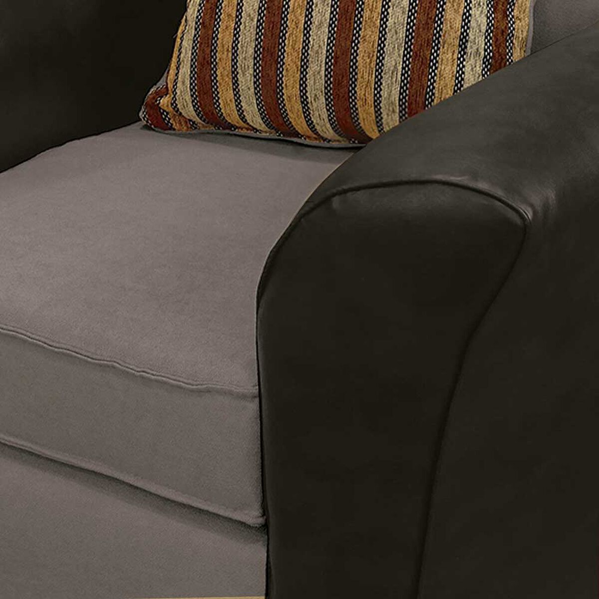 Juego de Living Elegant Detail Minesota Sofá 3 Cuerpos + Sofá 2 cuerpos + Sillón 1 Cuerpo Gris