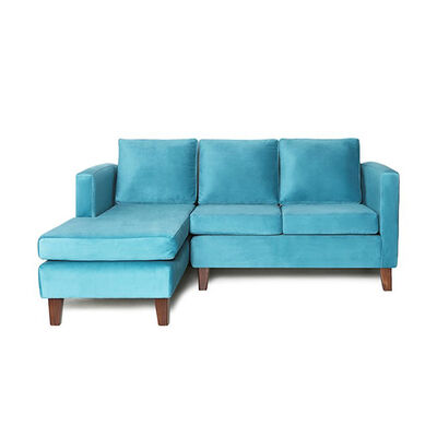 Sofá Seccional Barra Design Mila Izquierdo 3 Cuerpos Turquesa