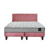Cama Europea Latam Home 2 Plazas Cannon Palo Rosa + Set de sábanas