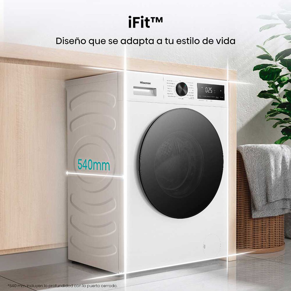 Lavadora Secadora Carga Frontal Hisense WD1i1041BW 10/6 Kg Blanca