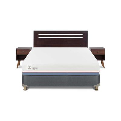 Cama Americana CIC 2 Plazas Excellence Plus + Respaldo + 2 Veladores Munich