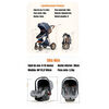 Coche Deluxe con Silla Nido y Accesorios Gris Lubabycas