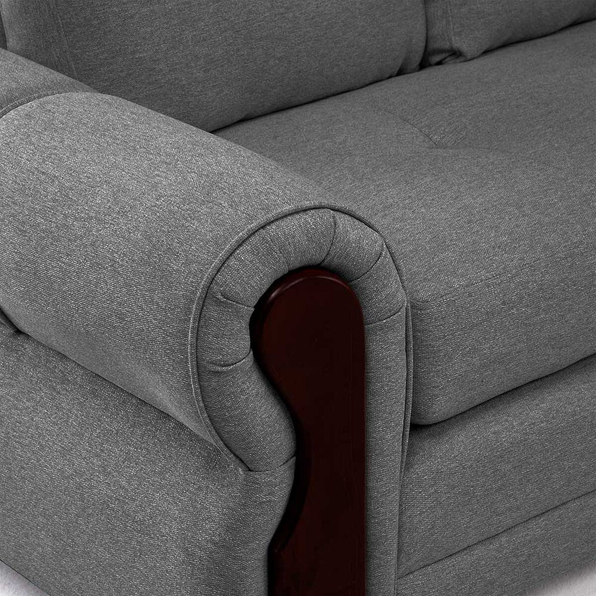 Sof&aacute; Seccional Living Factory Michigan 6 Cuerpos Gris