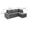 Sofá Seccional Derecho Innovamuebles Mini Senna Felpa 3 Cuerpos Beige