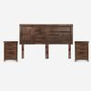 Cama Europea Rosen King Dolce + Respaldo + 2 Veladores
