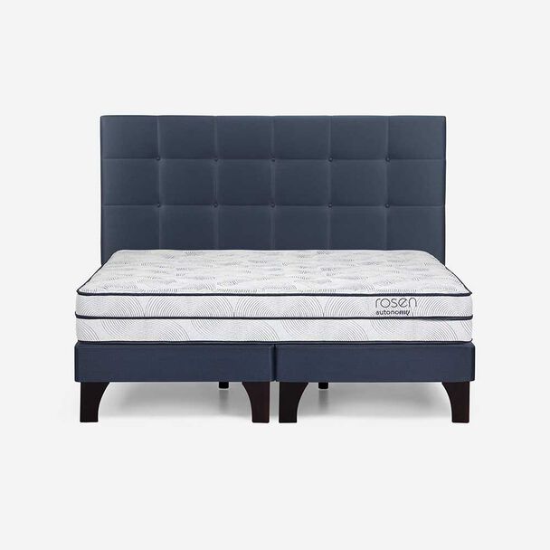 Cama Europea Rosen Base Dividida Súper King Autonomy Sky + Respaldo