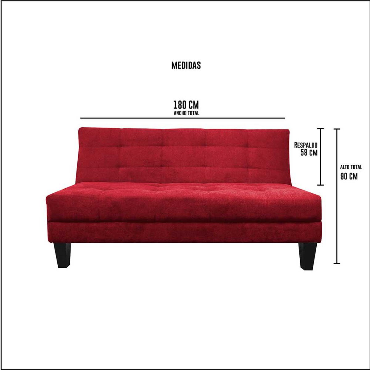 Sofá Cama Deco Class Griego 3 Cuerpos Burdeo