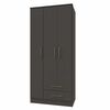 Clóset Vekkahome Pequim 3 Puertas 2 Cajones Negro