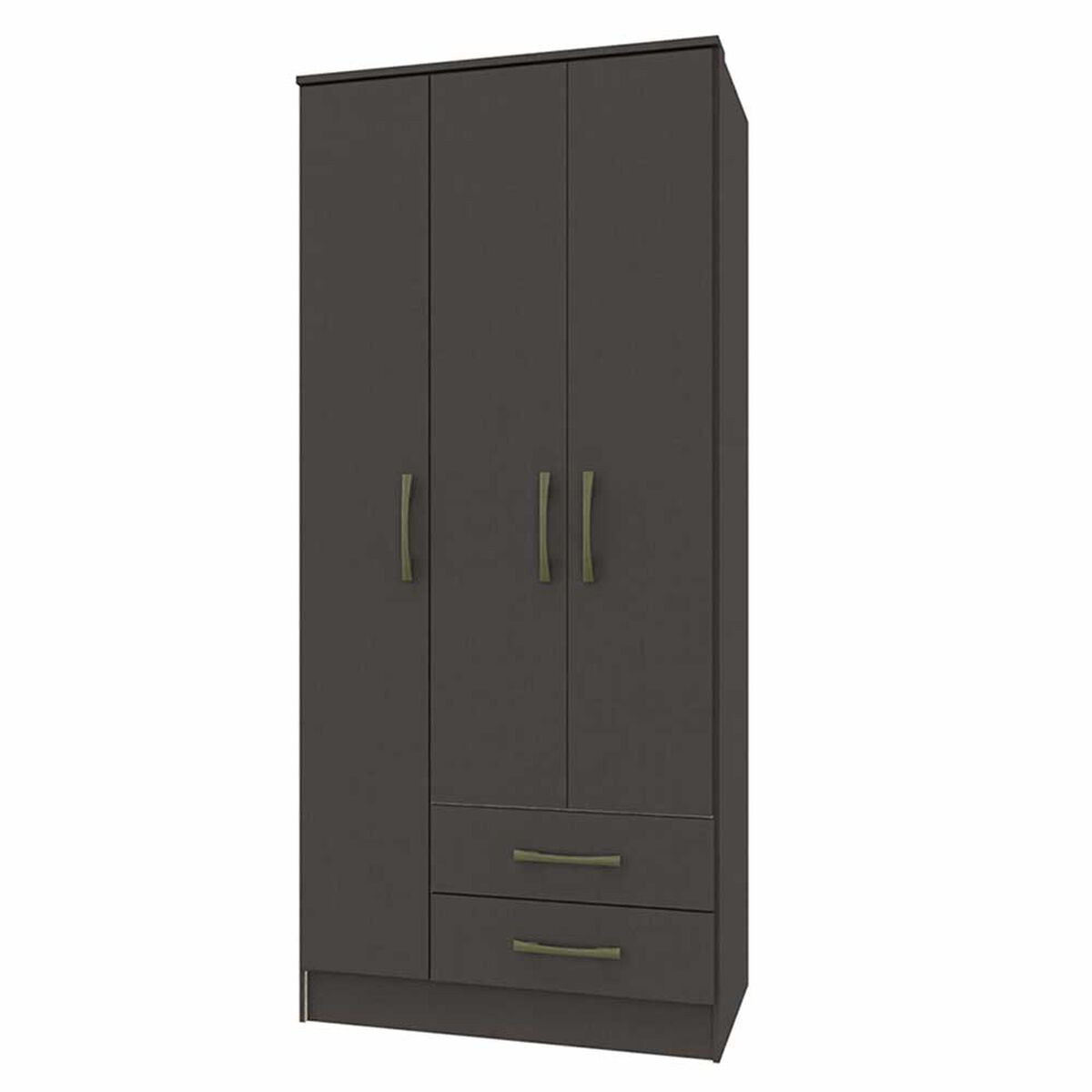Clóset Vekkahome Pequim 3 Puertas 2 Cajones Negro