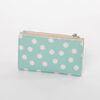 Billetera Floral Mujer Celeste Eco Cuero Icono