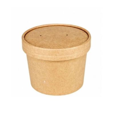 Pote con Tapa Kraft Marrón De Gaune 8oz