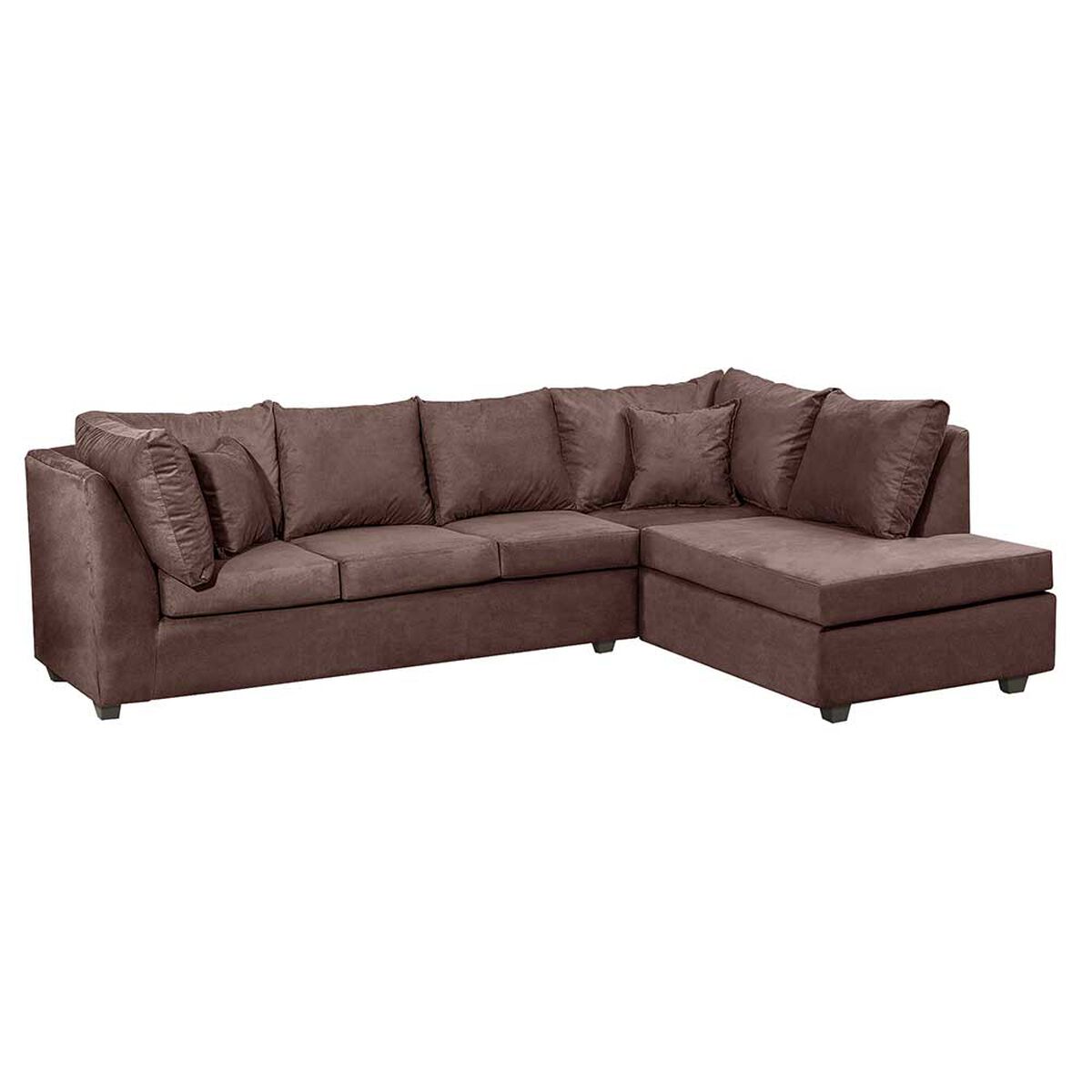 Sof&aacute; Seccional Derecho Innovamuebles Atalanta 4 Cuerpos Chocolate