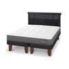 Cama Europea CIC Base Dividida King Anatomic + Respaldo Dublin Negro