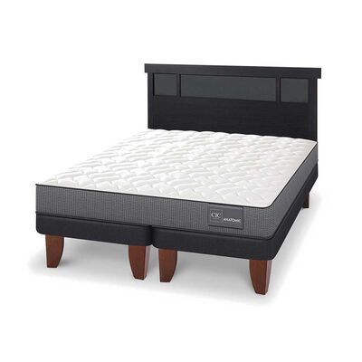 Imagen 2 del producto Cama Europea CIC Base Dividida King Anatomic + Respaldo Dublin Negro