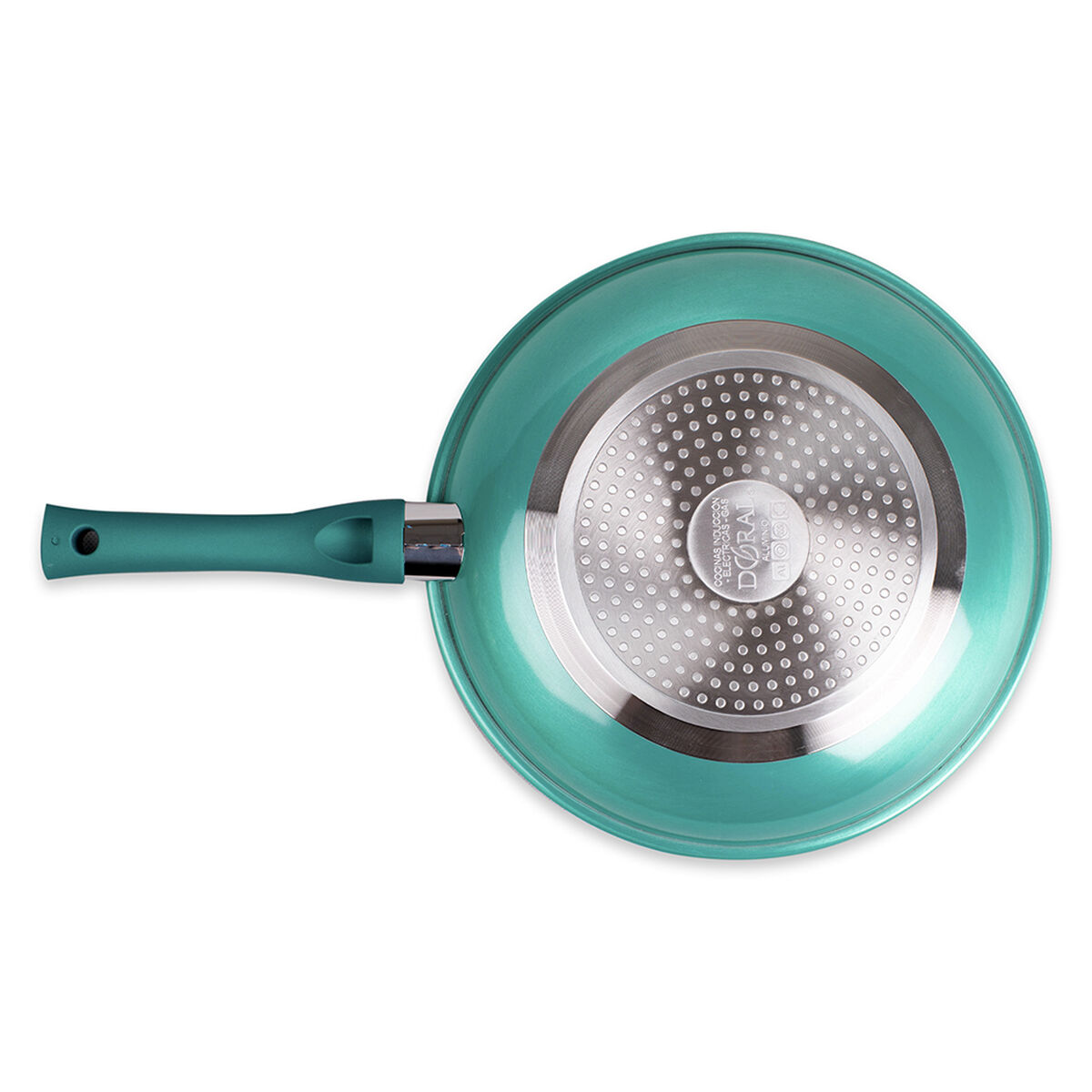 Sartén Acero Inoxidable Doral Montecarlo 28 cm Turquesa