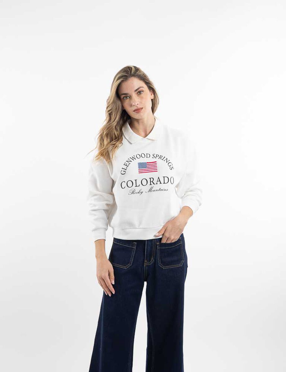 Poler&oacute;n Con Estampado Mujer Zibel