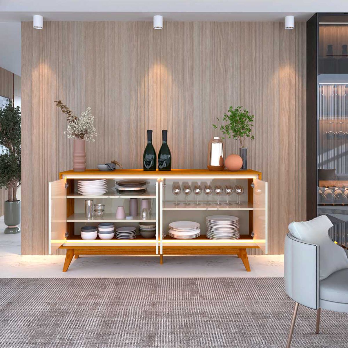 Buffet Decocasa Requinte Natural Off White