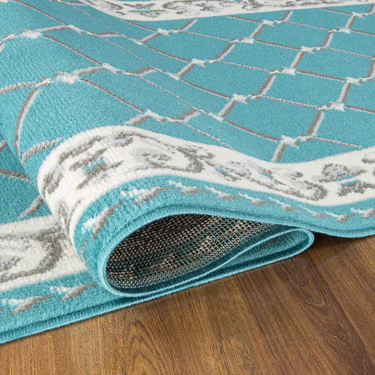 Alfombra de Pasillo Modalfo Kashan King Azul 66 x 430 cm