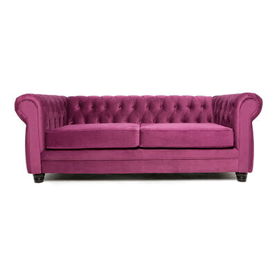 Sofá Barra Design Chesterfield 3 Cuerpos Morado