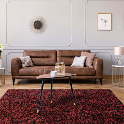 Imagen 1 del producto Alfombra Shaggy Bicolor 150 X 200 Cm Red Black