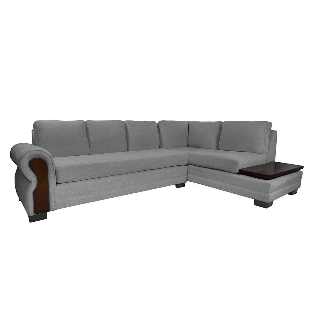 Sofá Seccional Living Factory Michigan 6 Cuerpos Gris