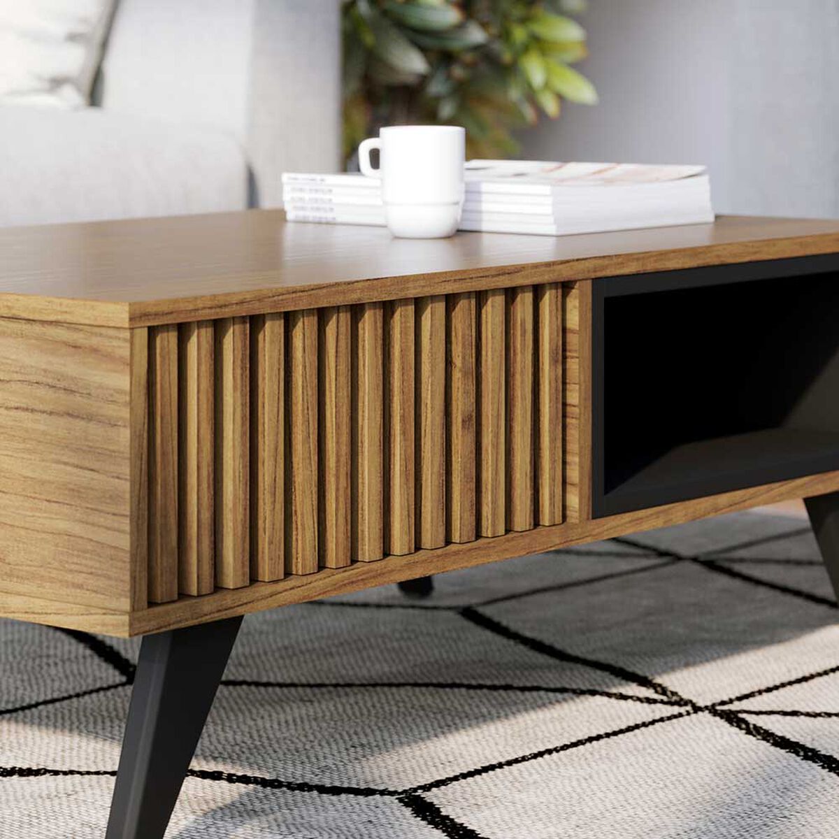 Mesa De Centro Onessta Jeri Café y Negro
