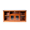 Rack TV Muebles Hema Berlin Hasta 50" Nogal Vidrio