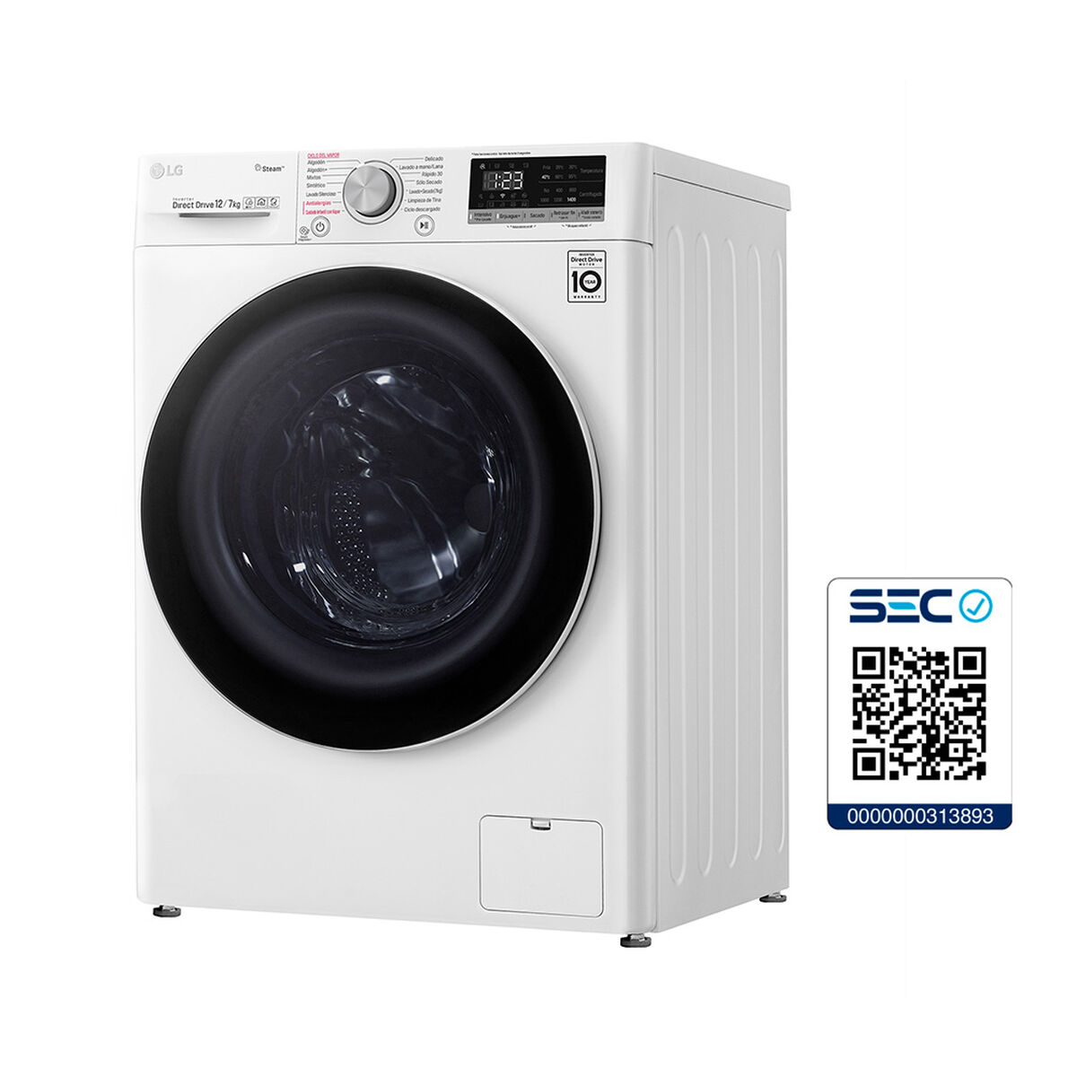 Lavadora Secadora LG WD12WVC4S6 12/7 kg.