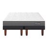 Combo Cama Europea CIC Base Dividida 2 Plazas Anatomic + Respaldo + 2 Veladores Casanova 2 Plazas Alassio + Calientacama Análogo Kioto CC2 2 Plazas