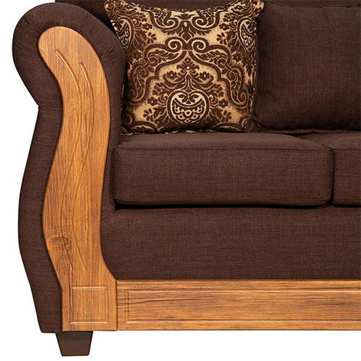 Sofá Essenza David 3 Cuerpos Café