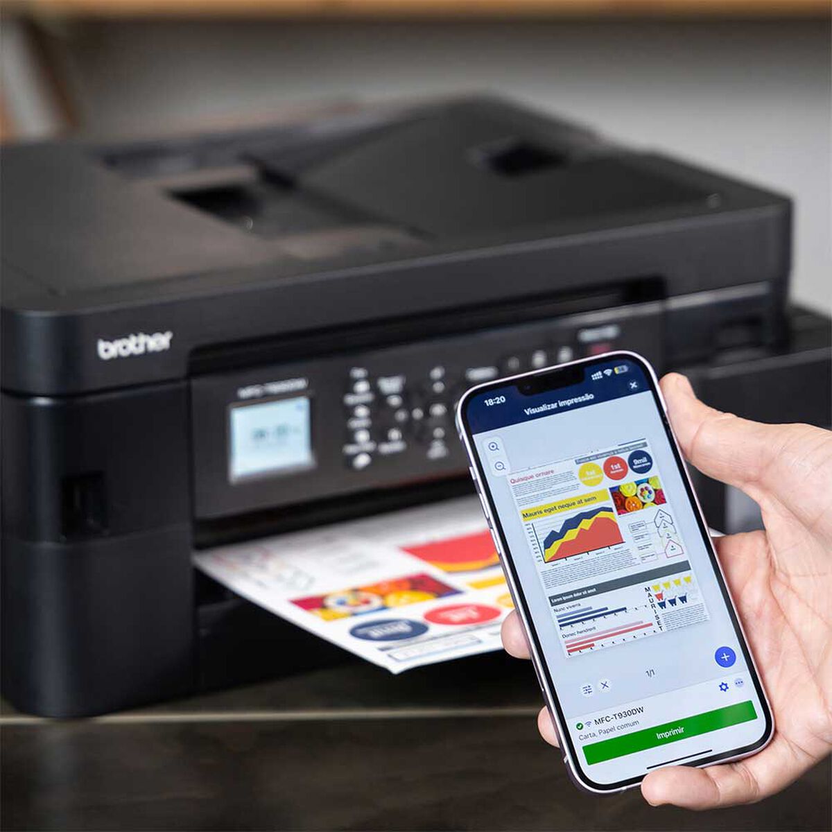 Multifuncional Brother Tinta Continua MFCT930DW Wifi, Fax, Dúplex y ADF
