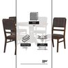 Juego de Comedor Zoy Home Rodas 4 Sillas Café