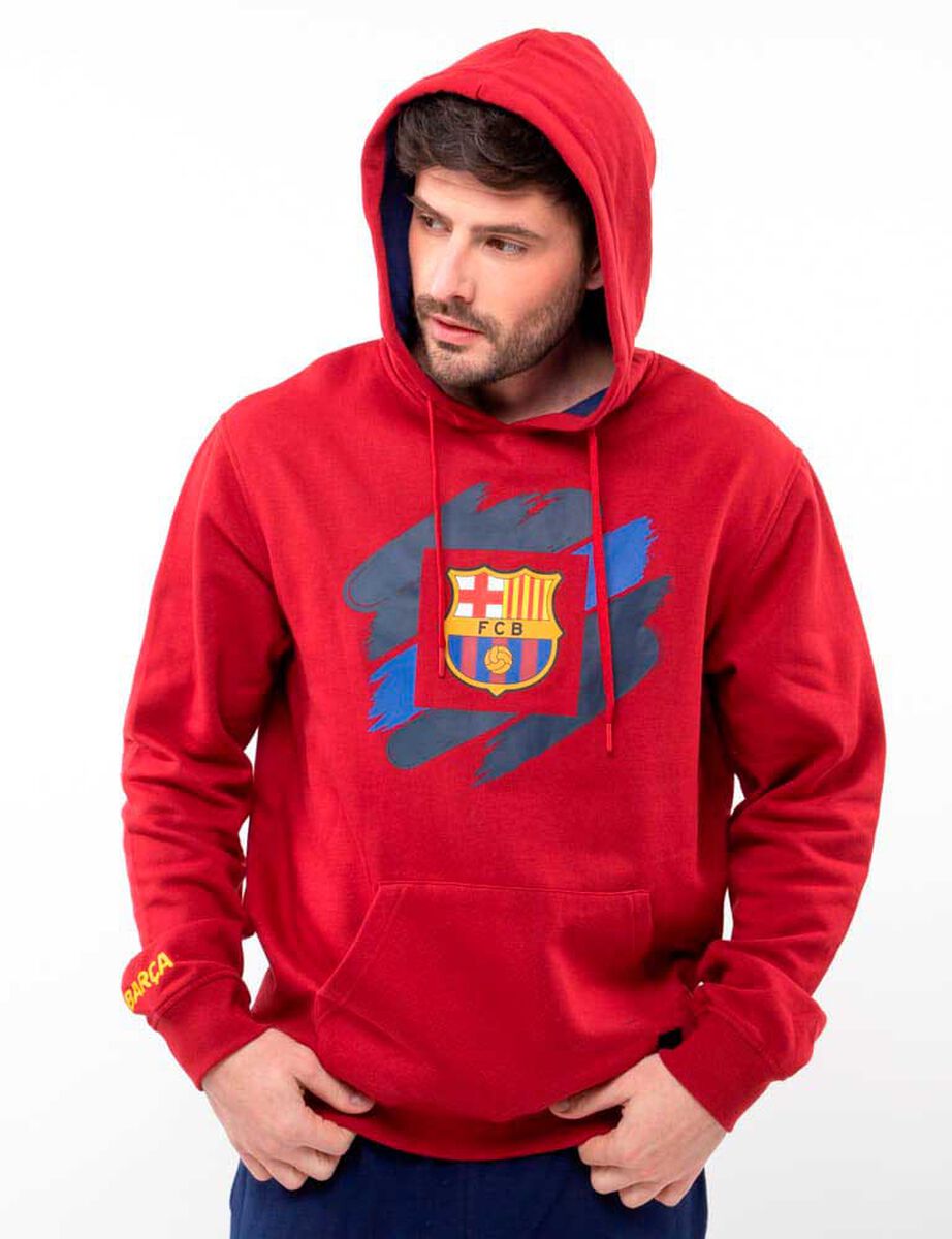 Polerón Con Gorro de Algodón Hombre Barcelona