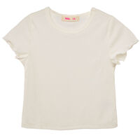 Polera Manga Corta Niña Mila Blanco