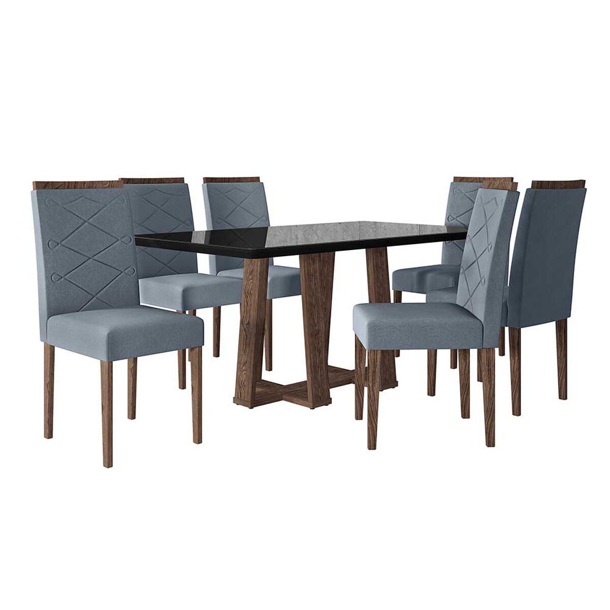 Juego de Comedor Jdo & Design Caroline Celeste 6 Sillas 