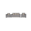 Juego de Living Almore Paris Sof&aacute; 3 Cuerpos + Dos Sillones 1 Cuerpo Gris