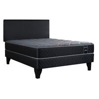 Cama Europea Celta 2 Plazas Black Plus + Respaldo