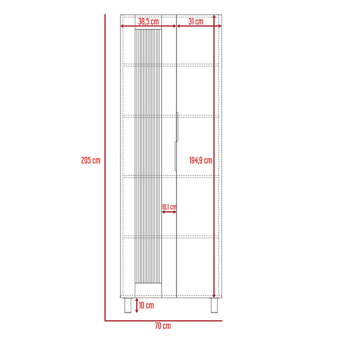 Muebles Alacena + Microondas + Barra Auxiliar TuHome Kitchen