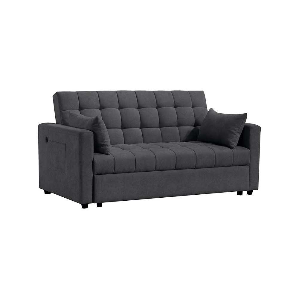 Sofá Cama Celta Luxe 3 Cuerpos Gris Oscuro