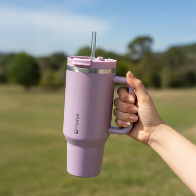 Vaso T&eacute;rmico Tumbler Lhotse Acero Inoxidable con Tapa 1180ml Lila