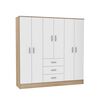 Clóset CIC Maipo Olmo Blanco 6 Puertas 3 Cajones
