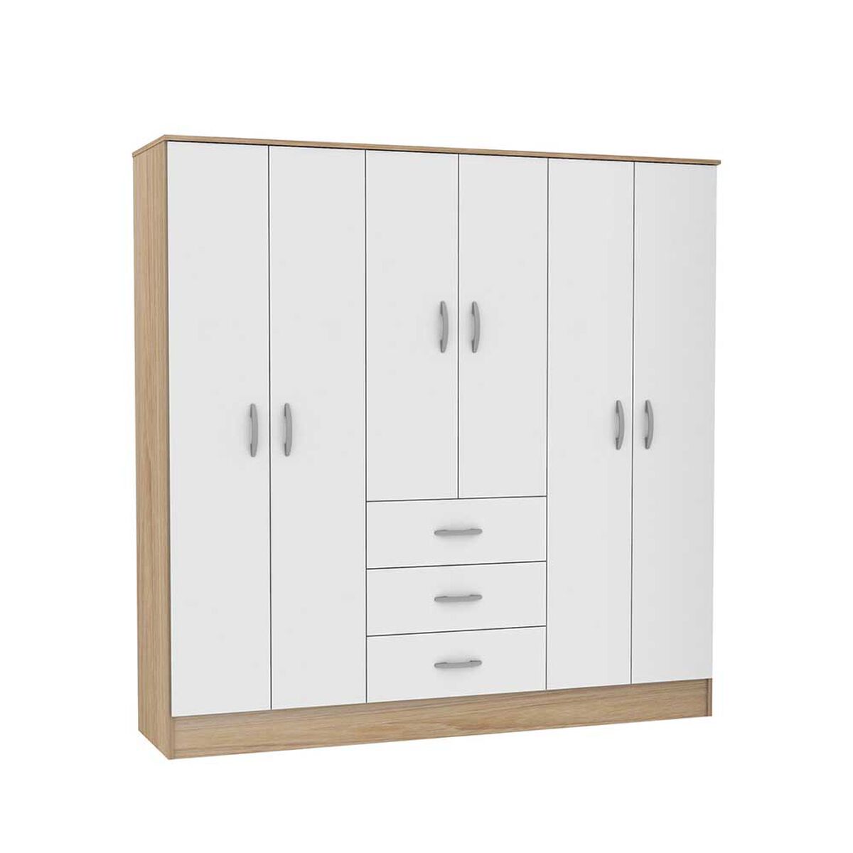 Clóset CIC Maipo Olmo Blanco 6 Puertas 3 Cajones