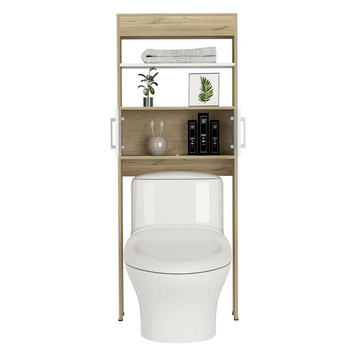 Mueble Optimizador TuHome Bath Bi Color Duna Blanco 2 Puertas